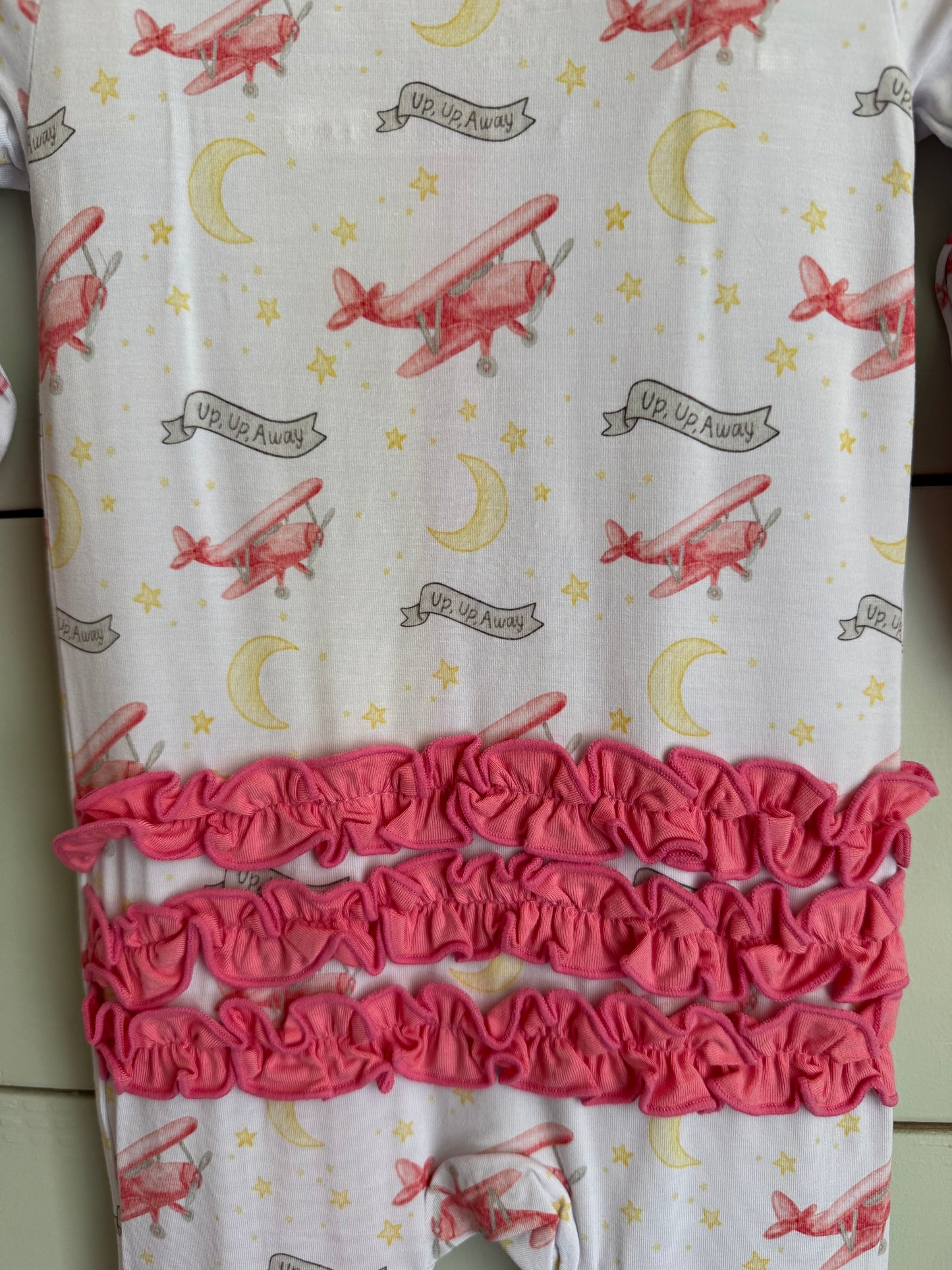 🌙 Dream Flight Bamboo Ruffle Zippy - Up, Up, Away (Wholesale)