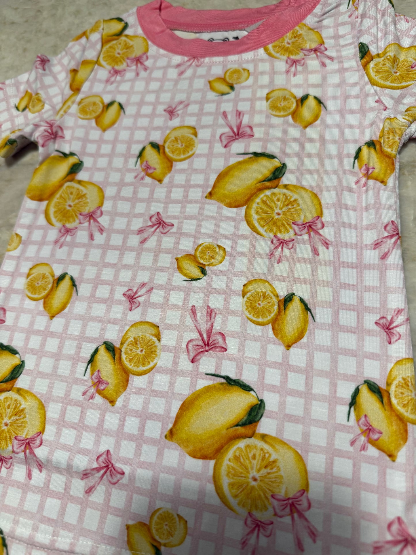 Lemons + Bows Bamboo Pajama Set