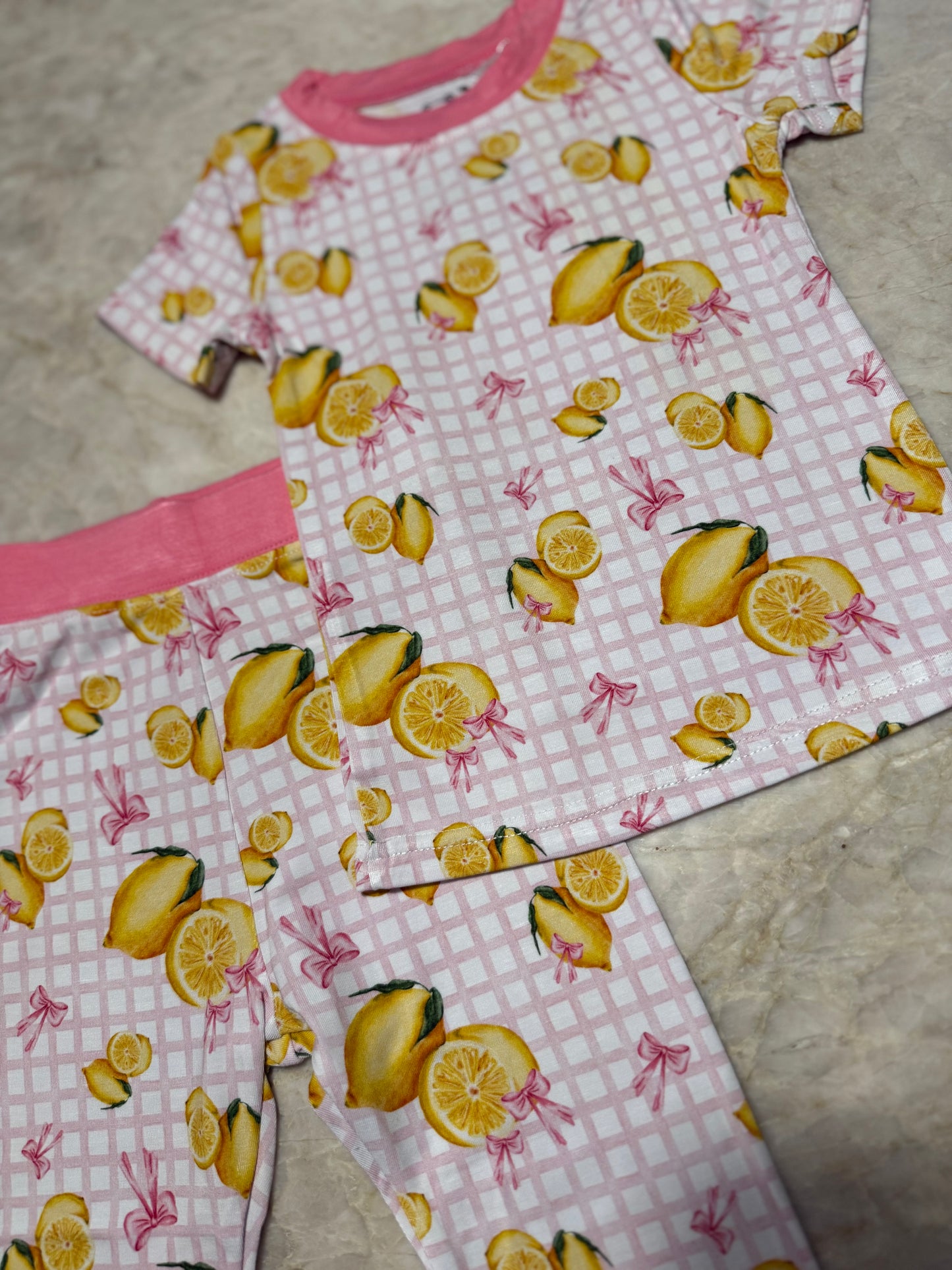 Lemons + Bows Bamboo Pajama Set
