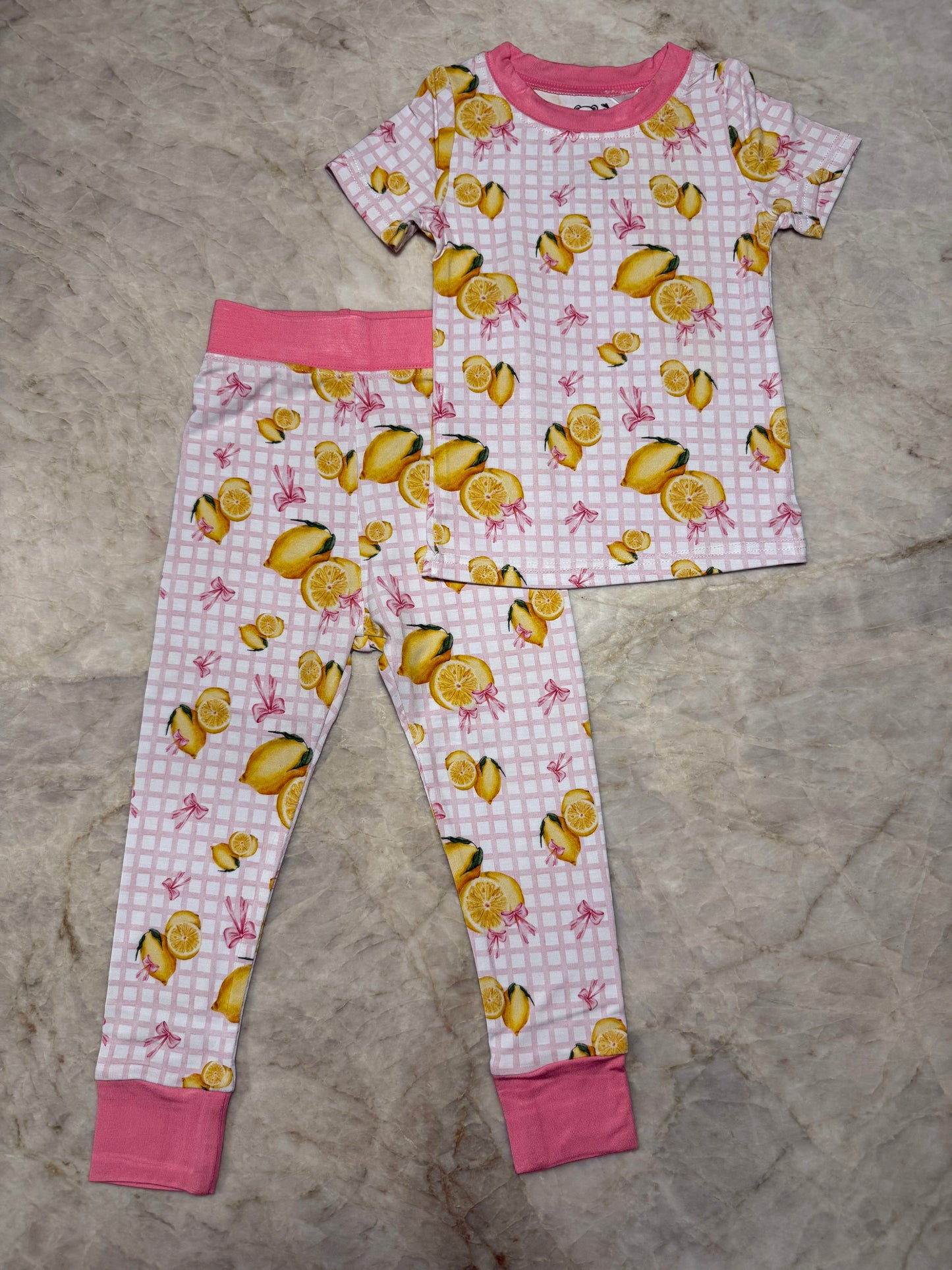 Lemons + Bows Bamboo Pajama Set