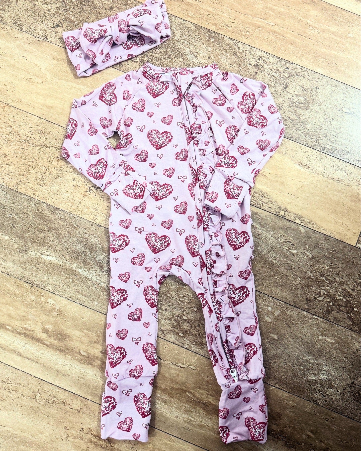 Sweetheart Snuggle Sleeper - Zipper Pajamas